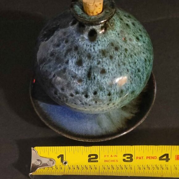 Vintage Ceramic Oil or Perfume Bottle with Saucer Made in France - Picture 11 of 11